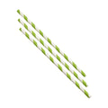 Utopia Paper Straws Green and White Stripes 20cm (250pcs)