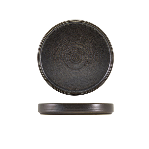 Terra Porcelain Black Presentation Plate 18cm Pack of 6