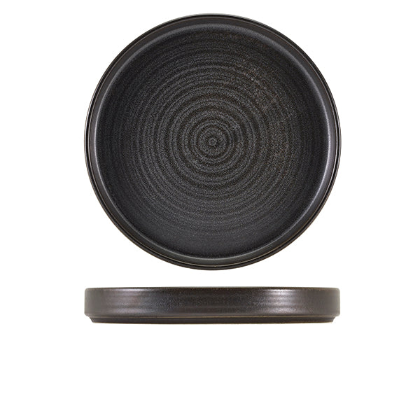 Terra Porcelain Black Presentation Plate 26cm Pack of 6