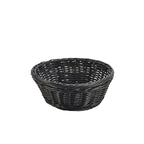 Black Round Polywicker Basket 21Dia x 8cm Pack of 6