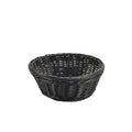 Black Round Polywicker Basket 21Dia x 8cm Pack of 6