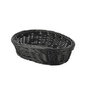 Black Oval Polywicker Basket 22.5 x 15.5 x 6.5cm Pack of 6