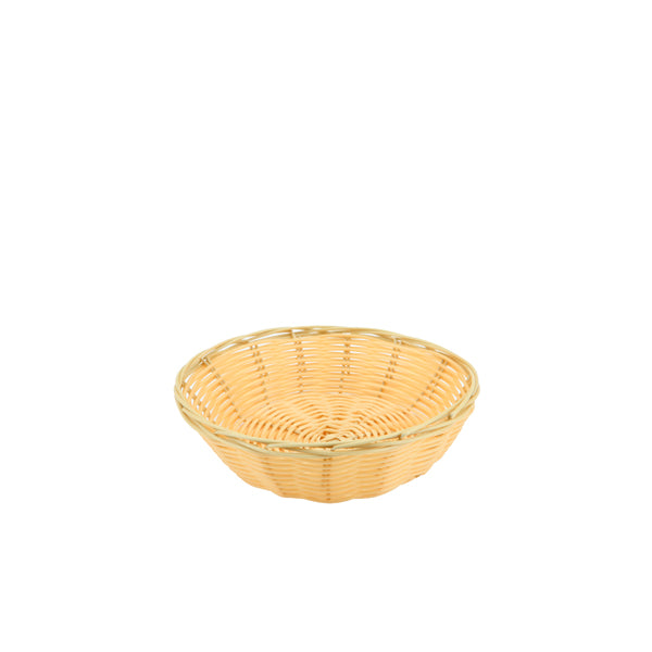 Round Polywicker Basket 7"Dia X 2" Deep Pack of 12