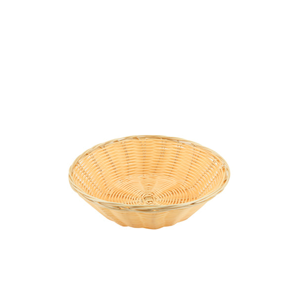 Round Polywicker Basket 9.5"Dia X 2.5" Deep Pack of 12