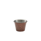 2.5oz Stainless Steel Ramekin Hammered Copper Pack of 24