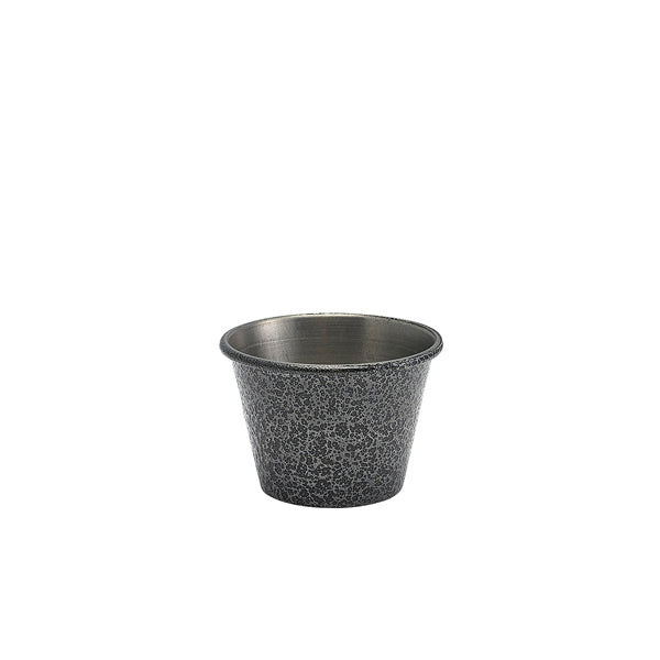 2.5oz Stainless Steel Ramekin Hammered Silver Pack of 24
