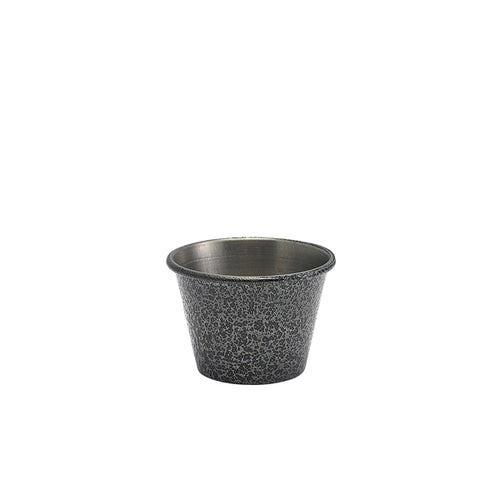 2.5oz Stainless Steel Ramekin Hammered Silver Pack of 24