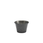 2.5oz Stainless Steel Ramekin Hammered Silver Pack of 24