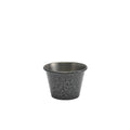 2.5oz Stainless Steel Ramekin Hammered Silver Pack of 24