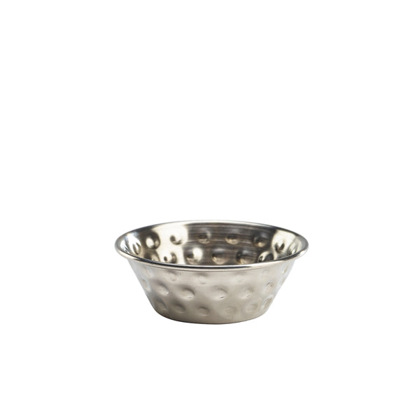 Genware  Stainless Steel Hammered Ramekin 43ml/1.5oz Pack of 24