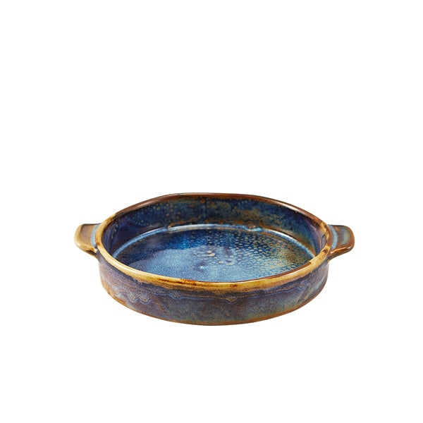 Terra Porcelain Aqua Blue Round Eared Dish 14.6cm Pack of 6
