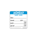 50mm Monday Removable Day Label(500)