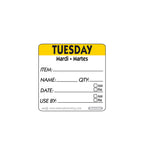 50mm Tuesday  Removable Day Label (500)