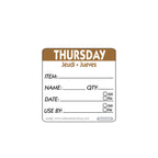 50mm Thursday Removable Day Label (500)