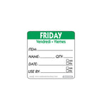 50mm Friday Removable Day Label (500)