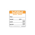 50mm Saturday Removable Day Label (500)