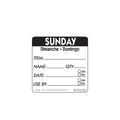 50mm Sunday Removable Day Label (500)