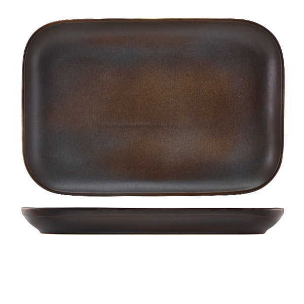 Terra Stoneware Antigo Rectangular Plate 34.5 x 23.5cm Pack of 6