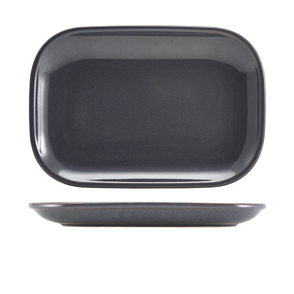 Terra Stoneware Rustic Blue Rectangular Plate 29 x 19.5cm Pack of 6