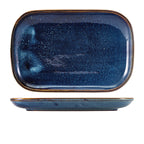 Terra Porcelain Aqua Blue Rectangular Plate 34.5 x 23.5cm Pack of 6