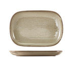 Terra Porcelain Grey Rectangular Plate 24 x 16.5cm Pack of 12