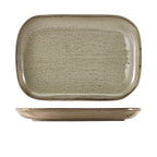 Terra Porcelain Grey Rectangular Plate 29 x 19.5cm Pack of 6