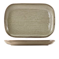 Terra Porcelain Grey Rectangular Plate 34.5 x 23.5cm Pack of 6