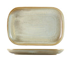 Terra Porcelain Matt Grey Rectangular Plate 29 x 19.5cm Pack of 6