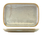 Terra Porcelain Matt Grey Rectangular Plate 34.5 x 23.5cm Pack of 6