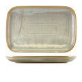 Terra Porcelain Matt Grey Rectangular Plate 34.5 x 23.5cm Pack of 6