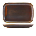 Terra Porcelain Rustic Copper Rectangular Plate 34.5 x 23.5cm Pack of 6