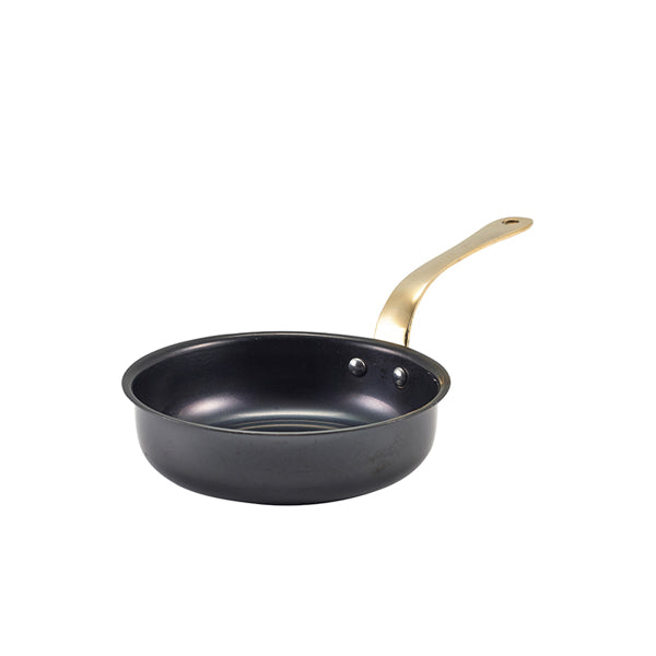 GenWare Black Vintage Steel Mini Fry Pan 13.5 x 3.75cm Pack of 6