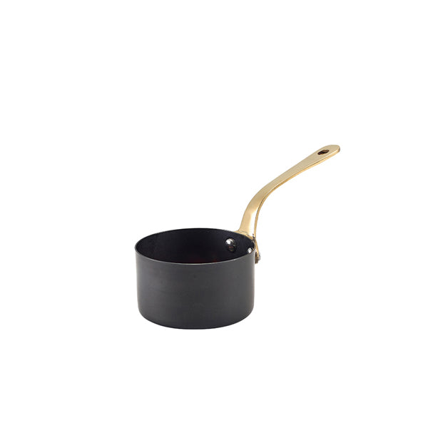 GenWare Black Vintage Steel Mini Sauce Pan 7.8 x 4.5cm Pack of 6