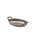 GenWare Vintage Steel Oval Dish 16.5 x 12.5cm Pack of 6