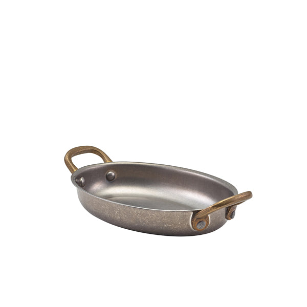 GenWare Vintage Steel Oval Dish 16.5 x 12.5cm Pack of 6