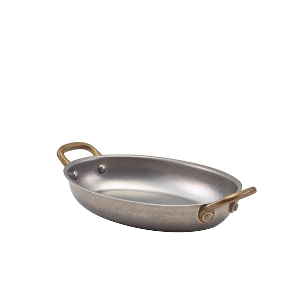GenWare Vintage Steel Oval Dish 18.5 x 13.5cm Pack of 6