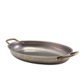 GenWare Vintage Steel Oval Dish 30 x 21cm Pack of 3