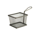 Black Serving Fry Basket Rectangular 12.5 x 10 x 8.5cm Pack of 6