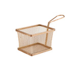 Copper Serving Fry Basket Rectangular 12.5 x 10 x 8.5cm Pack of 6