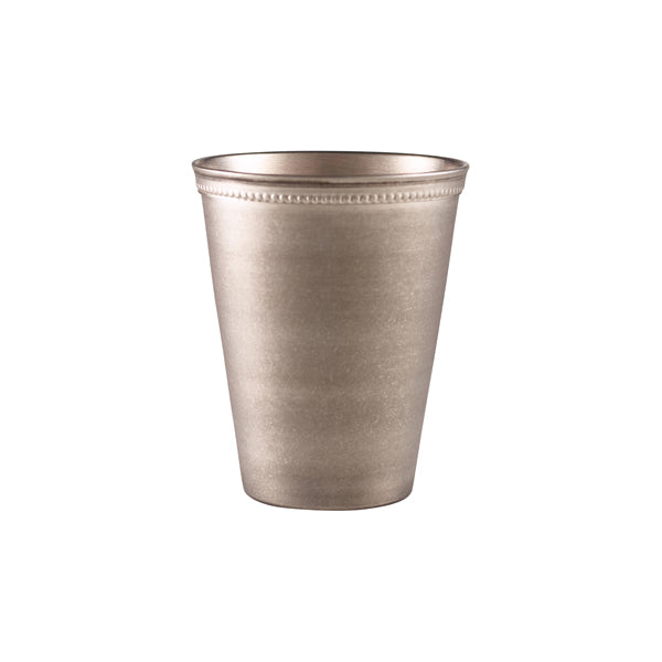 GenWare Beaded Vintage Steel Serving Cup 38cl/13.4oz Pack of 12