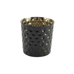 Black Hammered Stainless Steel Serving Cup 8.5 x 8.5cm Pack of 12