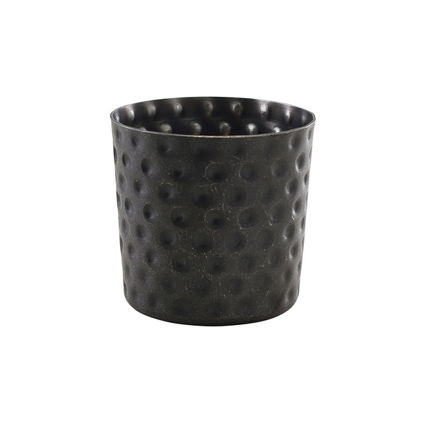 GenWare Black Vintage Steel Hammered Serving Cup  8.5 x 8.5cm Pack of 12