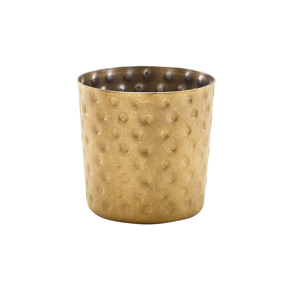 GenWare Gold Vintage Steel Hammered Serving Cup 8.5 x 8.5cm Pack of 12