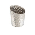 Hammered Stainless Steel Angled Cone 9.5 x 11.6cm (Dia x H) Pack of 12