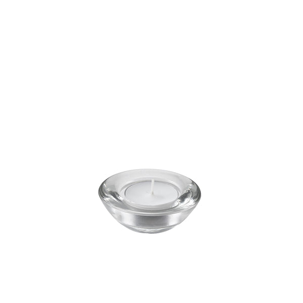 Genware Glass Round Tealight Holder 75mm Dia Pack of 12