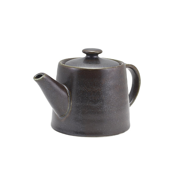 Terra Porcelain Black Teapot 50cl/17.6oz Pack of 6