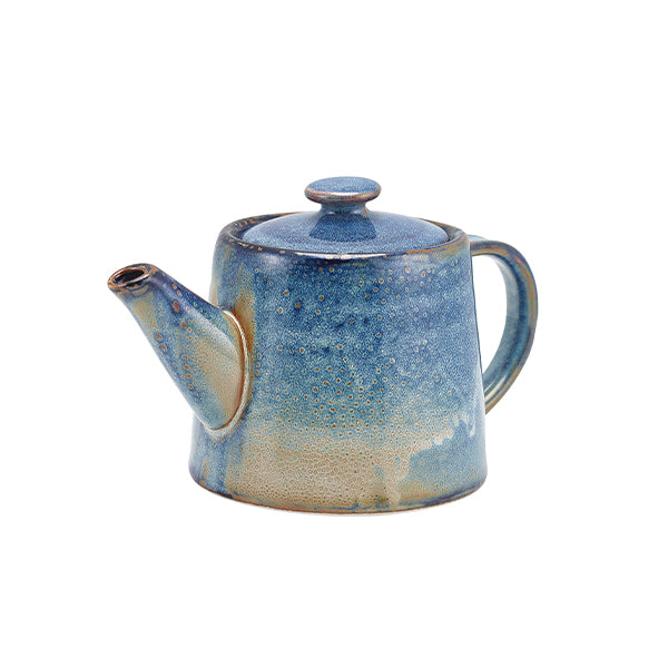 Terra Porcelain Aqua Blue Teapot 50cl/17.6oz Pack of 6