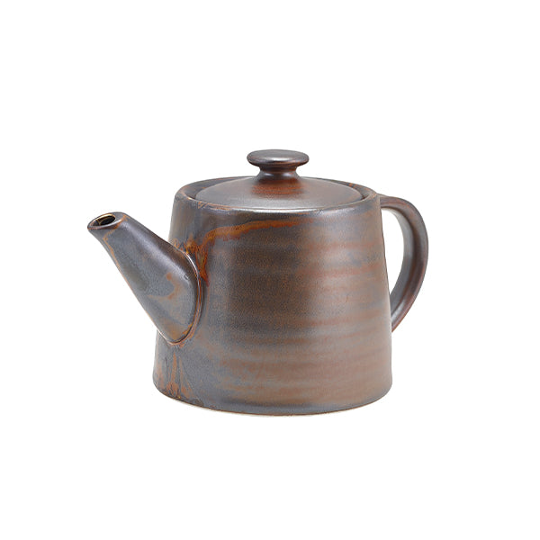 Terra Porcelain Rustic Copper Teapot 50cl/17.6oz Pack of 6