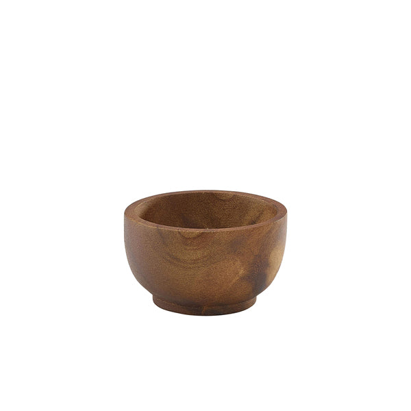 Acacia Wood Dip Pot 6cl/2oz
