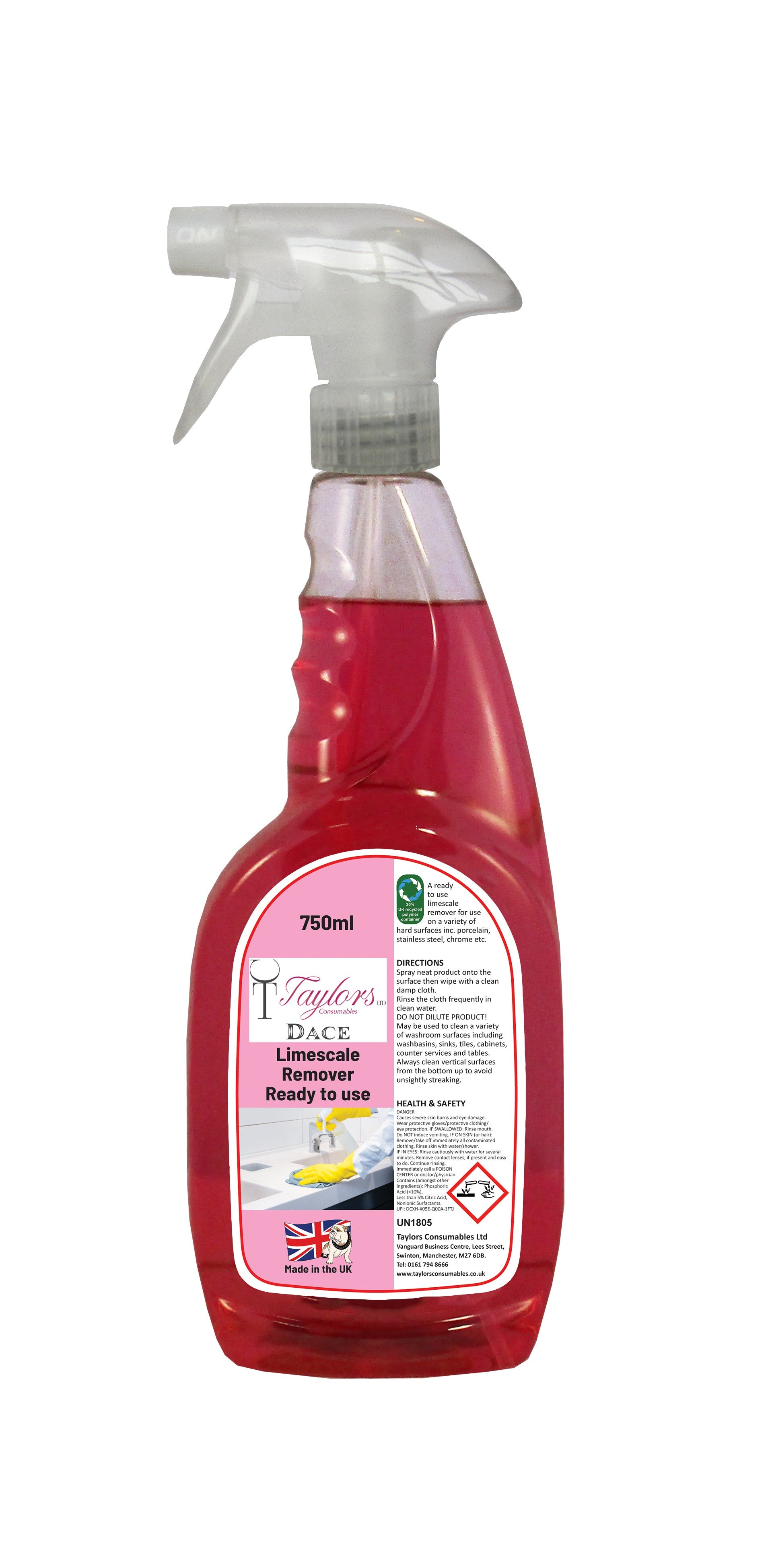 DACE Limescale Remover Ready  To Use 750ml